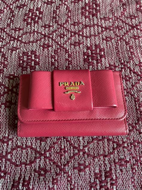 prada key holder pouch|prada card holder keychain.